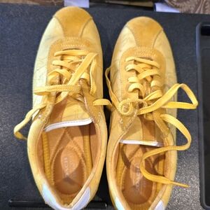 Yellow Sneakers with White Accents
